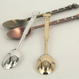 Max Retro Style Ice Cream Tea Coffee Spoon Small Condiment Spoons Sugar Bronze 2