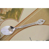 Max Creative Retro Flower Rattan Stainless Steel Soup /Coffee/Tea Spoon Silver