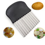 Maxbell Stainless Steel Potato Chip Vegetable Crinkle Wavy Cutter Slicer Tools