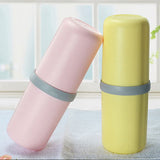 Max Travel Toothbrush Toothpaste Cup Holder Set Hiking Camping Travel Yellow