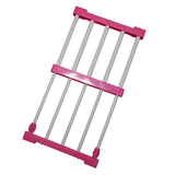 Max Wardrobe Closet Storage Rack Layered Partition Board Shelf  Rose Red 38-55cm