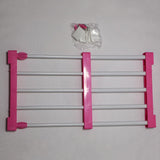 Max Wardrobe Closet Storage Rack Layered Partition Board Shelf  Rose Red 38-55cm
