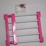 Max Wardrobe Closet Storage Rack Layered Partition Board Shelf  Rose Red 50-80cm