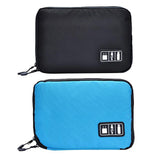 Maxbell Portable Case Pouch Storage Bag For Earphone Data Cable Charger USB blue