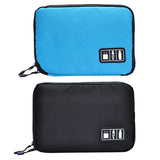 Maxbell Portable Case Pouch Storage Bag For Earphone Data Cable Charger USB blue