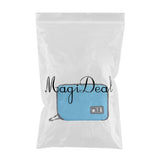 Maxbell Portable Case Pouch Storage Bag For Earphone Data Cable Charger USB blue