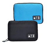 Maxbell Portable Case Pouch Storage Bag For Earphone Data Cable Charger USB blue