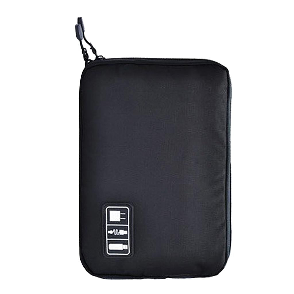 Maxbell Portable Case Pouch Storage Bag For Earphone Data Cable Charger USB black