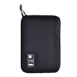 Maxbell Portable Case Pouch Storage Bag For Earphone Data Cable Charger USB black