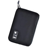 Maxbell Portable Case Pouch Storage Bag For Earphone Data Cable Charger USB black