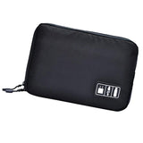 Maxbell Portable Case Pouch Storage Bag For Earphone Data Cable Charger USB black