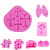Maxbell Silicone Easter Mold Chocolate Jelly Candy Mould Pink Fondant Cake Mold #1