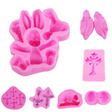 Maxbell Silicone Easter Mold Chocolate Jelly Candy Mould Pink Fondant Cake Mold #1