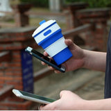 Maxbell Coffee/Tea/Water Mug Collapsible & Foldable Cup School Travel Use Dark Blue