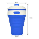 Maxbell Coffee/Tea/Water Mug Collapsible & Foldable Cup School Travel Use Dark Blue