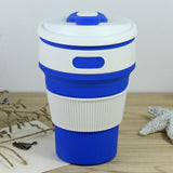 Maxbell Coffee/Tea/Water Mug Collapsible & Foldable Cup School Travel Use Dark Blue