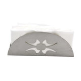 Maxbell  Stainless fan-shaped Facial Tissue Box Napkin Holder Paper Flower Pattern