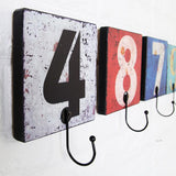 Max Wall Number Hooks Bathroom Door Hanger for Key Clothes Bag 15cm Number 1