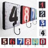 Max Wall Number Hooks Bathroom Door Hanger for Key Clothes Bag 15cm Number 1