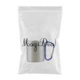 Max Carabiner Cups Camping Mug Outdoor Travel Metal Hiking Climbing 150ml Blue