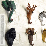 Max Creative Wall Mounted Resin Animal Hooks Coat Hat Hanger Holder Giraffe