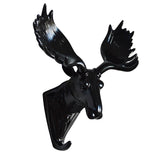 Max Wall Mounted Resin Animal Hooks Coat Hat Hanger Holder Black Elk