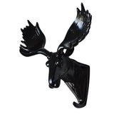 Max Wall Mounted Resin Animal Hooks Coat Hat Hanger Holder Black Elk