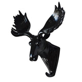 Max Wall Mounted Resin Animal Hooks Coat Hat Hanger Holder Black Elk