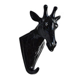 Max Wall Mounted Resin Animal Hooks Coat Hat Hanger Holder Black Giraffe