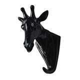 Max Wall Mounted Resin Animal Hooks Coat Hat Hanger Holder Black Giraffe