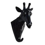 Max Wall Mounted Resin Animal Hooks Coat Hat Hanger Holder Black Giraffe