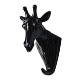 Max Wall Mounted Resin Animal Hooks Coat Hat Hanger Holder Black Giraffe