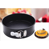 Maxbell  Kitchen Craft Non-Stick Loose Base Spring Form Cake Tin Black Round 20x7cm