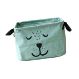 Max Simple Pure Color Cotton and Linen Cartoon Storage Bag Green