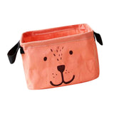 Max Simple Pure Color Cotton and Linen Cartoon Storage Bag Orange