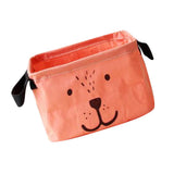 Max Simple Pure Color Cotton and Linen Cartoon Storage Bag Orange