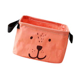 Max Simple Pure Color Cotton and Linen Cartoon Storage Bag Orange