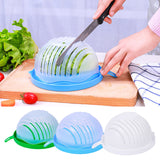 Maxbell 60 Second Salad Maker Cutter Bowl Cutter Slicer Healthy Salad Tool Green