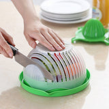Maxbell 60 Second Salad Maker Cutter Bowl Cutter Slicer Healthy Salad Tool Green