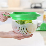 Maxbell 60 Second Salad Maker Cutter Bowl Cutter Slicer Healthy Salad Tool Green