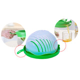 Maxbell 60 Second Salad Maker Cutter Bowl Cutter Slicer Healthy Salad Tool Green