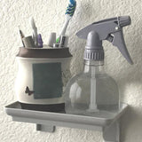 Max Wall Hanging Kitchen Shelf Bathroom Towel Storage Rack Organizer Grey