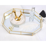 Max Glass Makeup Organizer Jewelry Tray Table Succulent Plants Polygons L