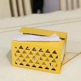 Max Tissue Box Holder, Retangular Napkin Holder Paper Case Dispenser Yellow S