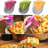 Maxbell Stainless Steel Pizza Cake Wheel Cutter Slicer Blade Food Cutter Rose Red