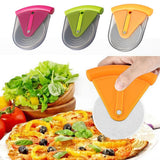 Maxbell Stainless Steel Pizza Cake Wheel Cutter Slicer Blade Food Cutter Rose Red