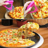 Maxbell Stainless Steel Pizza Cake Wheel Cutter Slicer Blade Food Cutter Rose Red