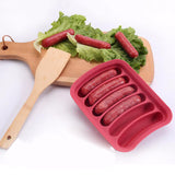 Maxbell  Silicone Hot Dog Mould Sausage Molds Meat Maker Kitchen Cooking Tool Red