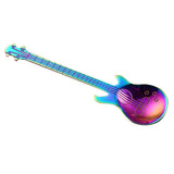 Maxbell  Stainless Steel Guitar Coffee Spoon Mixing Scoop Cocktail Stirring Colorful