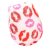 Maxbell  Portable Folding Cup Soft Silicone Water Red Wine Cup Color Lip Printing